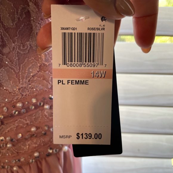 Beautiful rose/silver long dress 💖💛💖💛 - Picture 6 of 6